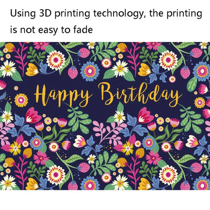 1.5m x 1m Flower Series Happy Birthday Party Photography Background Cloth(MDU04215) - Camera Accessories by buy2fix | Online Shopping UK | buy2fix