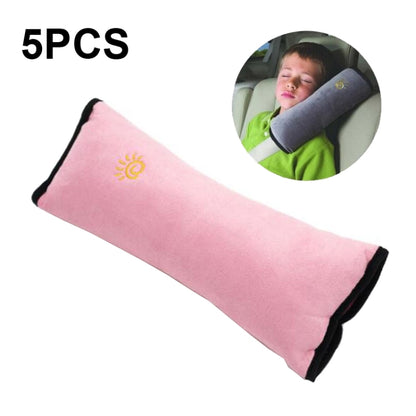 5pcs Children Car Seat Belt Protective Cover Thickened Plush Shoulder Pillow(Pink) - In Car by buy2fix | Online Shopping UK | buy2fix