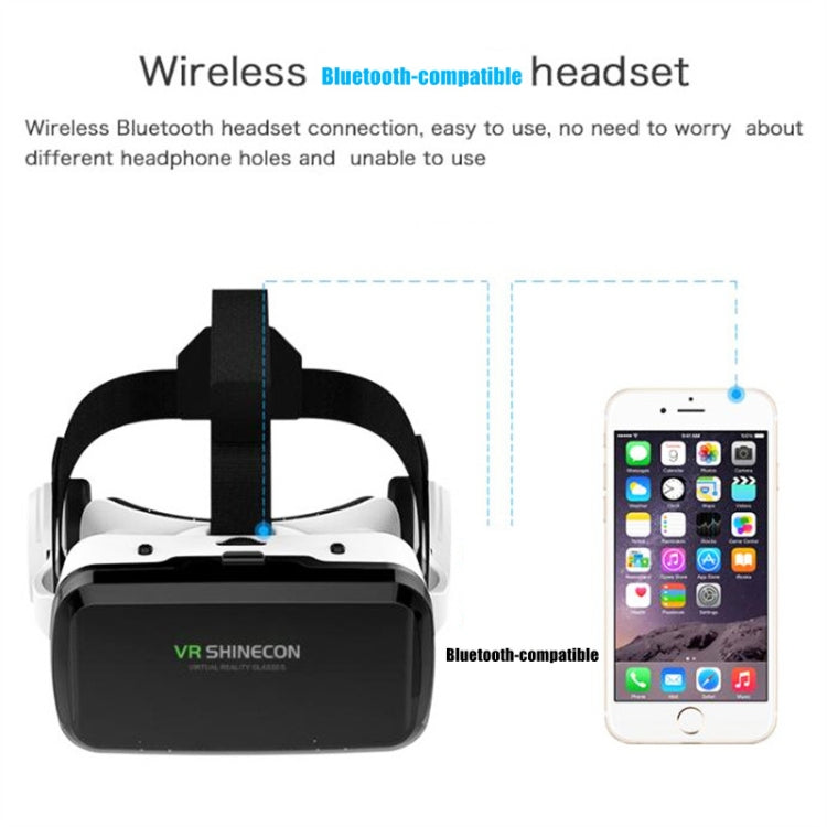 VRSHINECON G04BS+B01 Handle 3D Virtual Reality Helmet VR Glasses With Bluetooth Headset - VR Headset by VRSHINECON | Online Shopping UK | buy2fix