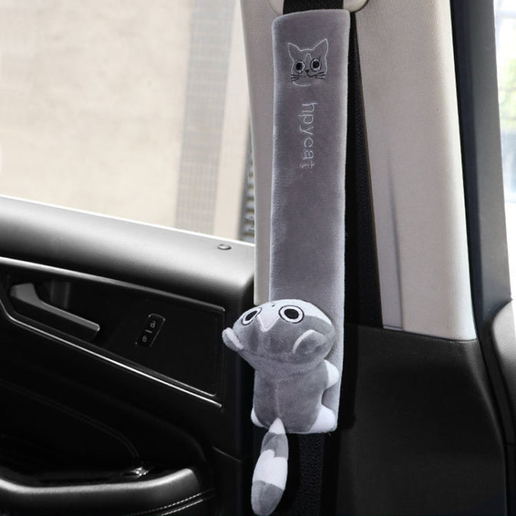 002 Cute Cartoon Thicked Seat Belt Anti-Strangled Protective Cushion, Length: 23cm (Gray Cat) - In Car by buy2fix | Online Shopping UK | buy2fix