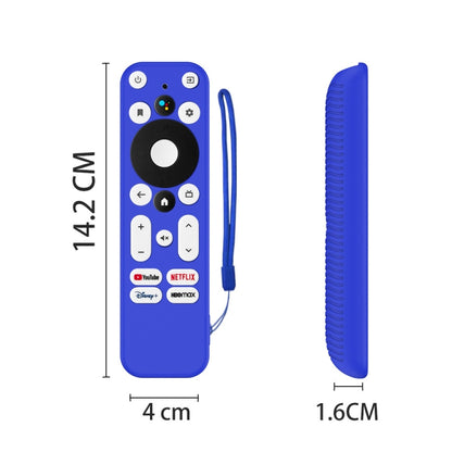 For ONN Android TV 4K UHD Streaming Device Y55 Anti-Fall Silicone Remote Control Cover(Luminous Blue) - Consumer Electronics by buy2fix | Online Shopping UK | buy2fix