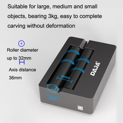 DAJA R3 For D2 / D3 / X1 / M1 Laser Carving Machine Rotation Shaft(Black) - DIY Engraving Machines by DAJA | Online Shopping UK | buy2fix