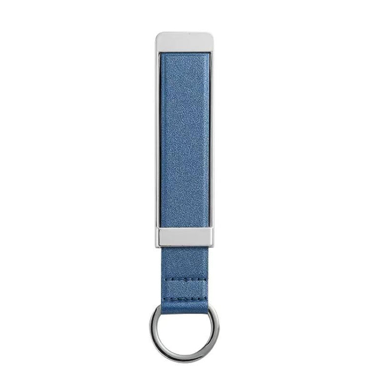 PU Leather Metal Wrist Strap Cell Phone Holder Zinc Alloy Paste Desktop Stand(Blue) - Hand-Sticking Bracket by buy2fix | Online Shopping UK | buy2fix