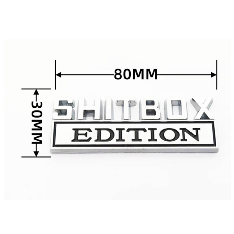 5pcs Car Body Rear Modification Badge Plate Label(Black White) - In Car by buy2fix | Online Shopping UK | buy2fix