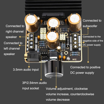 TDA7850 Amplifier Board 2.1 Channel 2x80W Car AB Type Amplifier Module DIY High Power 120W Bass - Consumer Electronics by buy2fix | Online Shopping UK | buy2fix
