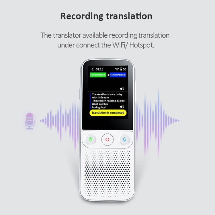 T10Pro Wifi Artificial Intelligence Photo / Recording Translating Machine Supports 138 Languages(White) - Consumer Electronics by buy2fix | Online Shopping UK | buy2fix