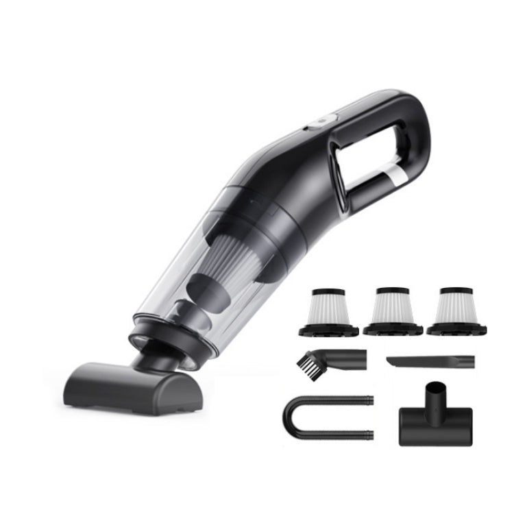 Car Wireless Charging High Power Handheld Vacuum Cleaner Black Upgrade - In Car by buy2fix | Online Shopping UK | buy2fix