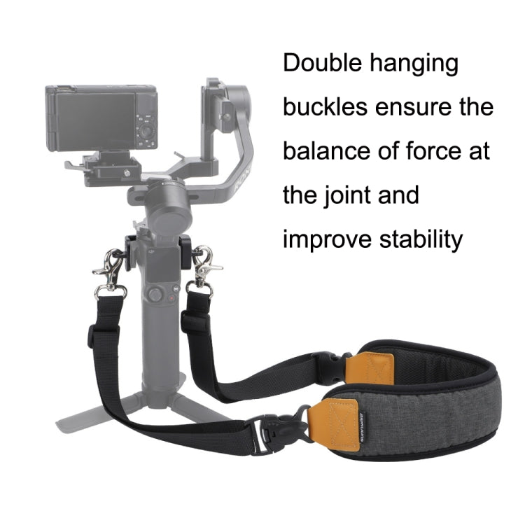 For DJI RS3 Mini Sunnylife RO-GS560 Lanyard Handheld Gimbal Double Buckle Comfortable Shoulder Strap Accessories(Black) -  by Sunnylife | Online Shopping UK | buy2fix