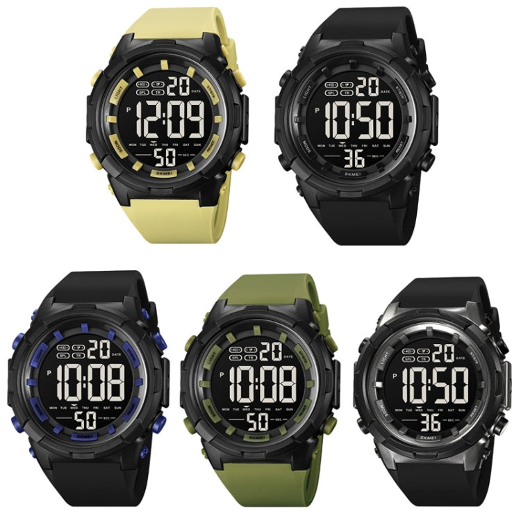 SKMEI 1845 Outdoor Waterproof Large Dial Multifunctional Sports Men Watch(Yellow) - Sport Watches by SKMEI | Online Shopping UK | buy2fix