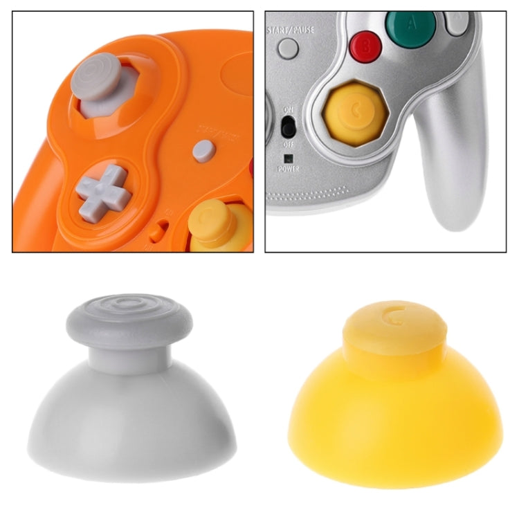 For Nintendo Gamecube NGC Controller 10pcs Joystick Cap Replacement Parts(Yellow) - Repair & Spare Parts by buy2fix | Online Shopping UK | buy2fix