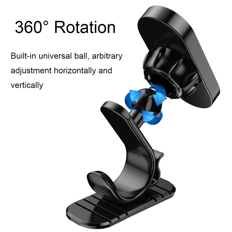 D6 360-degree Rotating Magnetic Suction Car Mobile Phone Holder(Black) - In Car by buy2fix | Online Shopping UK | buy2fix