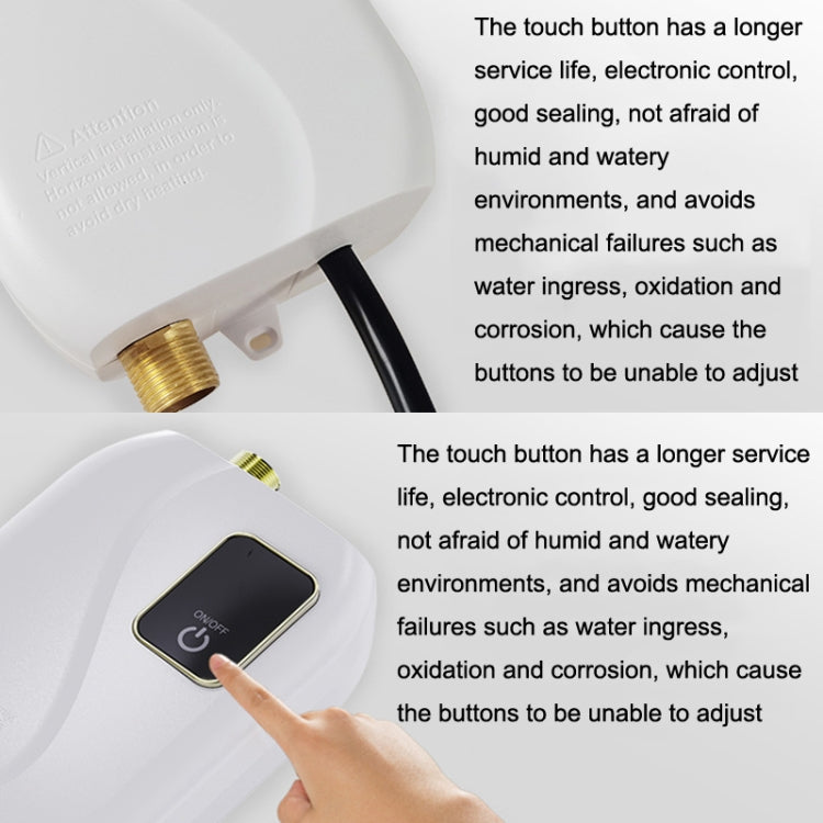 Instant Water Heater Mini Kitchen Quick Heater Household Hand Washing Water Heater UK Plug(Brick Red) - Water Heaters & Parts by buy2fix | Online Shopping UK | buy2fix