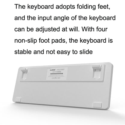 Ajazz K870T 87-Key Hot Swap Bluetooth/Wired Dual Mode RGB Backlight Office Game Mechanical Keyboard Red Shaft (Black) - Wireless Keyboard by Ajazz | Online Shopping UK | buy2fix