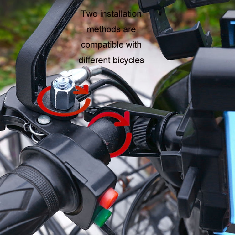Electric Bike Motorcycle Bicycle Riding Shockproof Navigation Bracket, Color: Black For Rearview Mirror - Holders by buy2fix | Online Shopping UK | buy2fix
