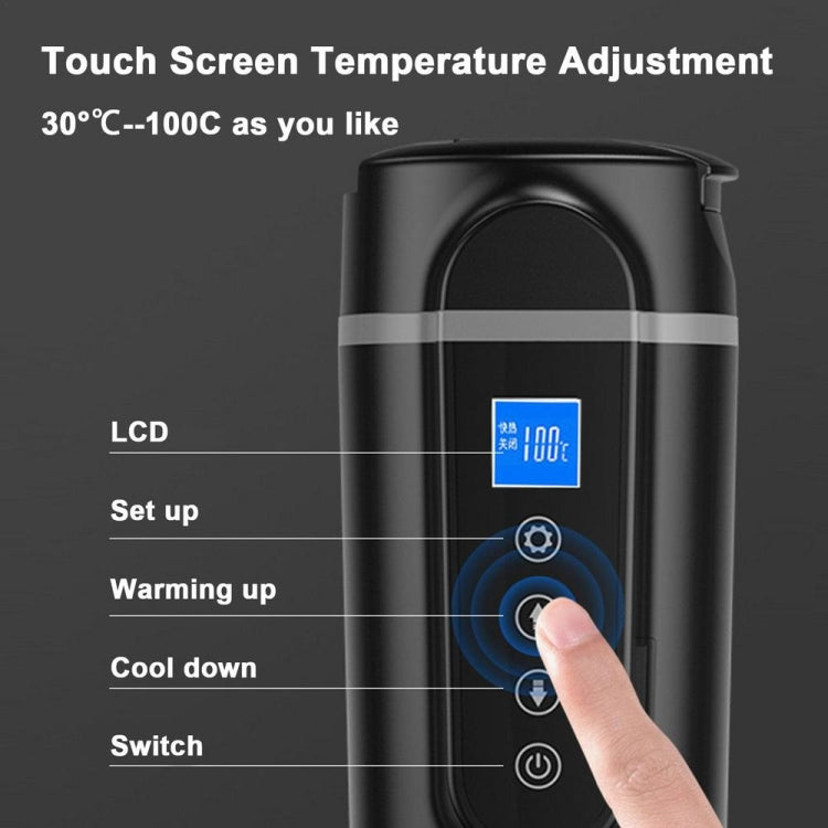 SUITU  HQ-3900 24V/12V Car/Truck Heated Coffee Mug Smart Mug,Spec: Small Screen Black - Heating Cups by SUITU | Online Shopping UK | buy2fix
