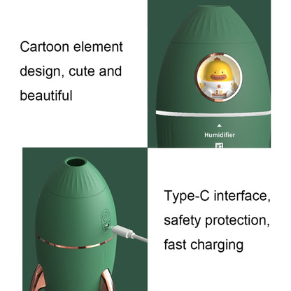 ICARER FAMILY V9 Small USB Plug-in Rocket Shape Jellyfish Fog Circle Night Light Humidifier(White) - Air Purifiers & Accessories by ICARER FAMILY | Online Shopping UK | buy2fix