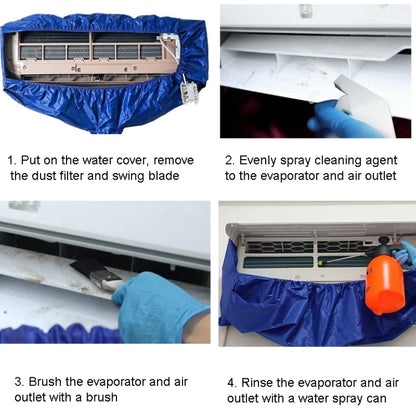 1-2P Air Conditioner Cleaning Cover With Drain Outlet Cover + Protective Wall Cloth - Air Conditioning & Parts by buy2fix | Online Shopping UK | buy2fix