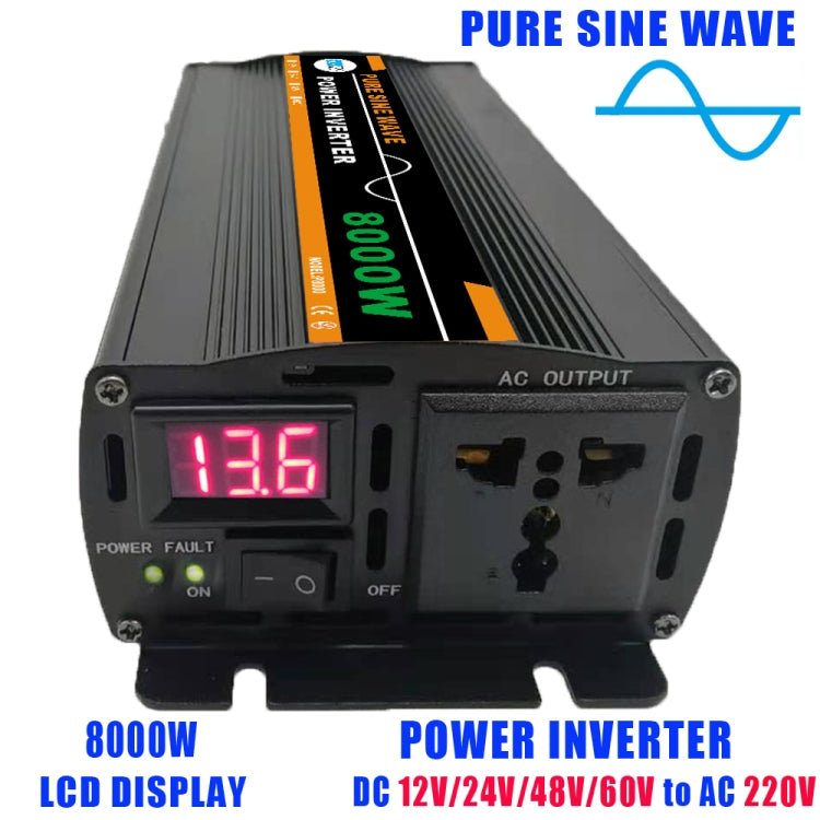 8000W 12V to 220V High Power Car Pure Sine Wave Inverter Power Converter - Pure Sine Wave by buy2fix | Online Shopping UK | buy2fix