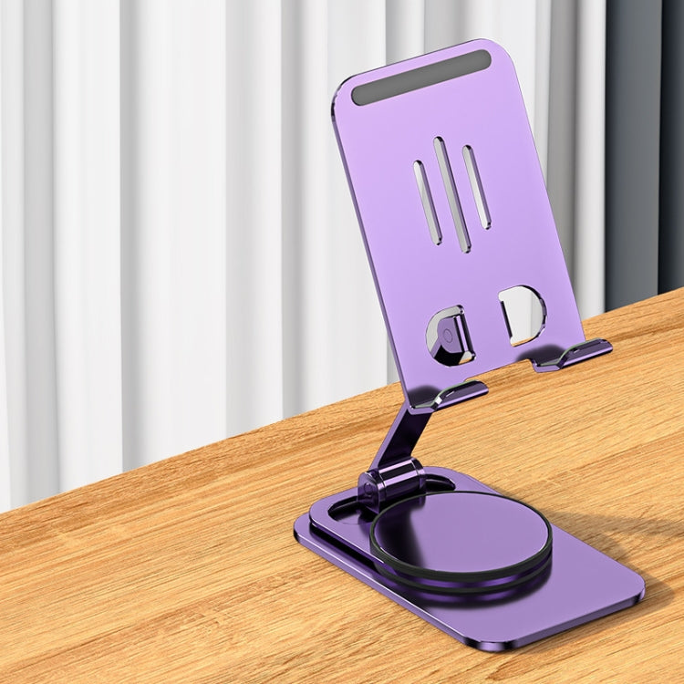 Desktop 360-degree Rotating Foldable Mobile Phone Holder, Color: Metal Purple - Desktop Holder by buy2fix | Online Shopping UK | buy2fix