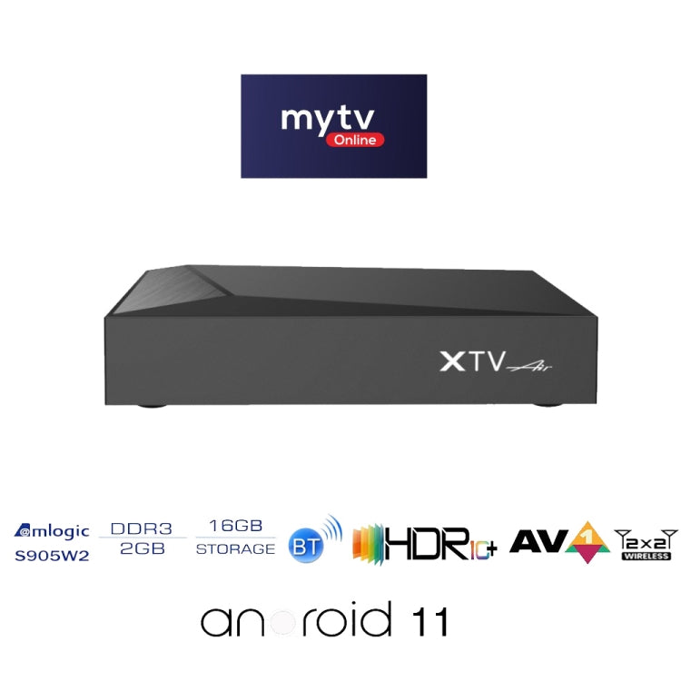 XTV Air 2GB+16GB Infrared Remote Control Version Mini HD 4K Android TV Box Network Set-Top Box Amlogic S905w2 Quad Core(US Plug) - Amlogic S905 by buy2fix | Online Shopping UK | buy2fix