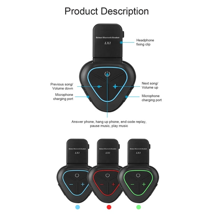 LX1 Motorcycle Half Helmet Waterproof Wireless 5.3 Bluetooth Headset, Version: English(Classic Green) - Motorcycle Walkie Talkie by buy2fix | Online Shopping UK | buy2fix