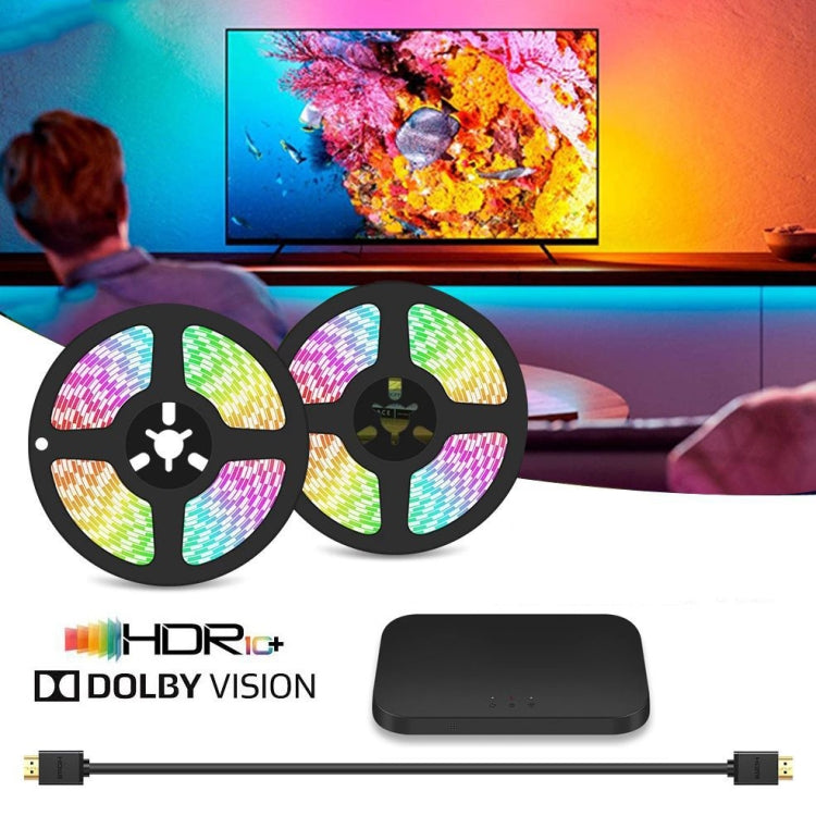 HDMI 2.0-PRO Smart Ambient TV Led Backlight Led Strip Lights Kit Work With TUYA APP Alexa Voice Google Assistant 2 x 4m(UK Plug) - Casing Waterproof Light by buy2fix | Online Shopping UK | buy2fix