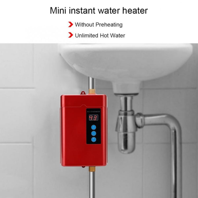 US Plug 3000W  Electric Water Heater With Remote Control Adjustable Temperate(Black) - Water Heaters & Parts by buy2fix | Online Shopping UK | buy2fix