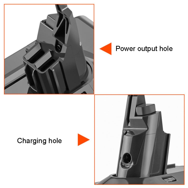 For Dyson V8 Series 21.6V Cordless Vacuum Cleaner Battery Sweeper Spare Battery, Capacity: 2500mAh - Dyson Accessories by buy2fix | Online Shopping UK | buy2fix