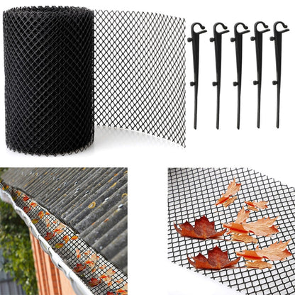 Plastic Gutter Guard Prevent Leaves or Debris From Clogging Downspouts and Drains, Width x Length: 16cm x 6m With 15pcs Nails - Pipes & Fittings by buy2fix | Online Shopping UK | buy2fix