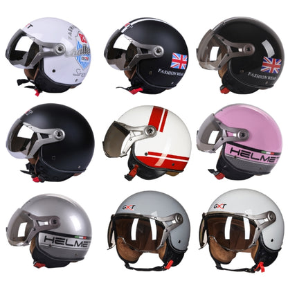 GXT Electric Vehicle Half Cover Helmet Four Seasons Retro Helmet, Size: XL(Matte Black) - Helmets by GXT | Online Shopping UK | buy2fix