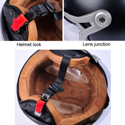 GXT Electric Vehicle Half Cover Helmet Four Seasons Retro Helmet, Size: L(Cement Gray) - Helmets by GXT | Online Shopping UK | buy2fix