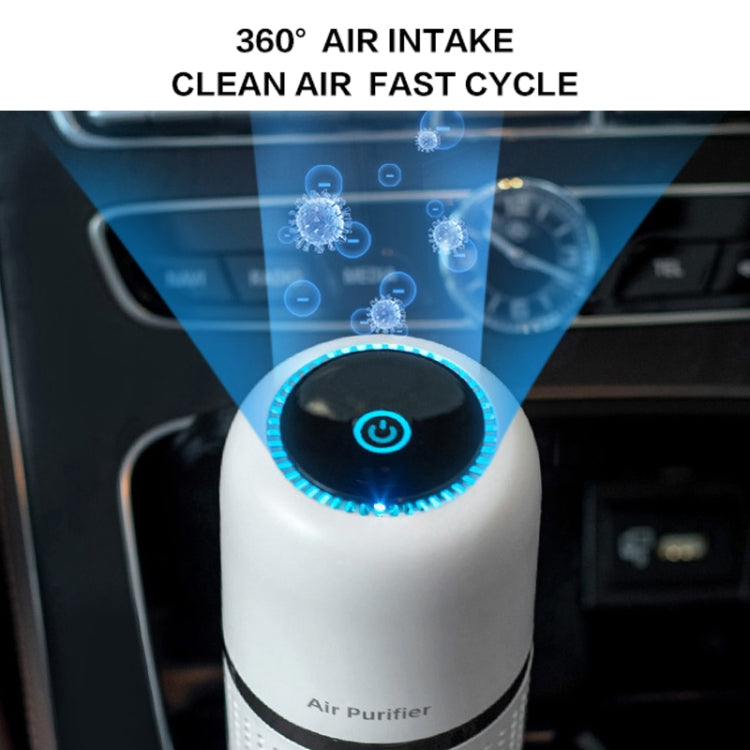 Mini Car Air Purifier Desktop Negative Ion Filter(Black) - Air Purifier by buy2fix | Online Shopping UK | buy2fix