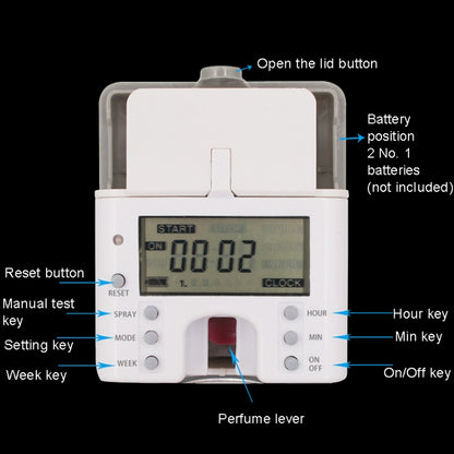 Anti-Corrosion Stainless Steel Panel LCD Digital Display Intelligent Automatic Fragrance Sprayer(Brushed) - Air Purifiers & Parts by buy2fix | Online Shopping UK | buy2fix