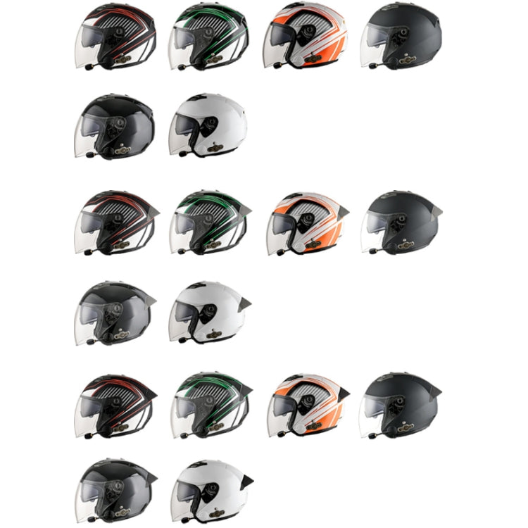 KUQIBAO Motorcycle Smart Bluetooth Sun Protection Double Lens Safety Helmet, Size: XXL(Bright Black) - Helmets by KUQIBAO | Online Shopping UK | buy2fix