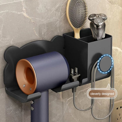 For Dyson Hair Dryer Wall-Mounted Holder Bathroom Shelf Storage Rack, Style: Upgrade Gray - Hair Dryers & Accessories by buy2fix | Online Shopping UK | buy2fix