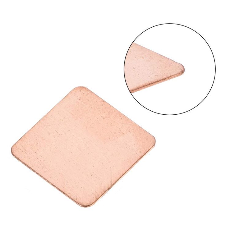 20pcs Laptop Cooling Copper Heat Sink Thermal Conductive Tabs Cell Phone Computer Graphics Card Heat Sinks 15x15x0.8mm - Others by buy2fix | Online Shopping UK | buy2fix