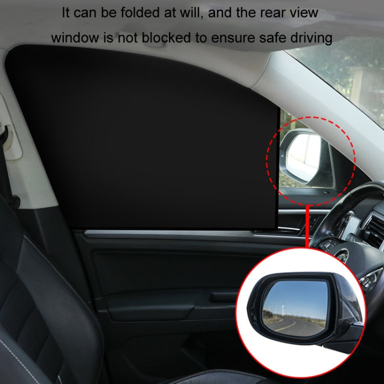 Heat-insulating Opaque Vinyl Coated Magnetic Car Curtains, Style: Titanium Silver Co-pilot - Window Foils & Solar Protection by buy2fix | Online Shopping UK | buy2fix