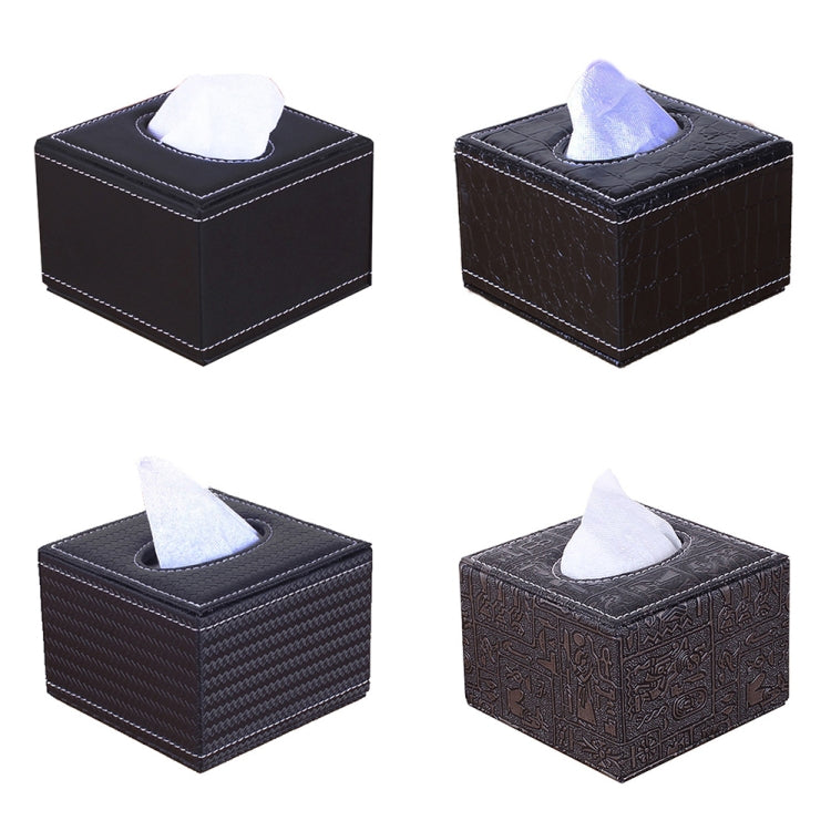 Wheat Pattern Hotel Restaurant Leather Square Paper Box Car Tissue Box - Tissue Boxes by buy2fix | Online Shopping UK | buy2fix