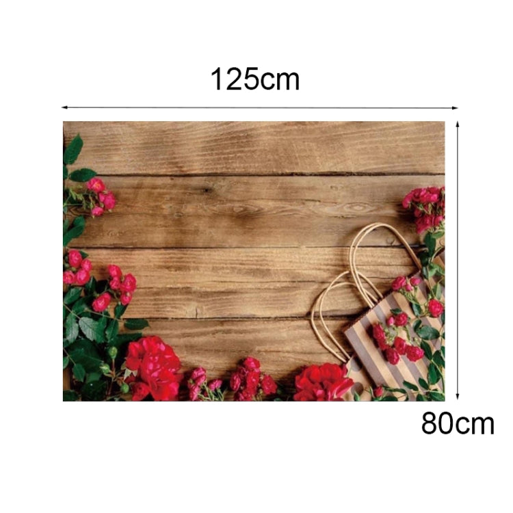 1.25x0.8m Wood Grain Flower Branch Props 3D Simulation Photography Background Cloth, Style: C-3363 - Wood Floor by buy2fix | Online Shopping UK | buy2fix