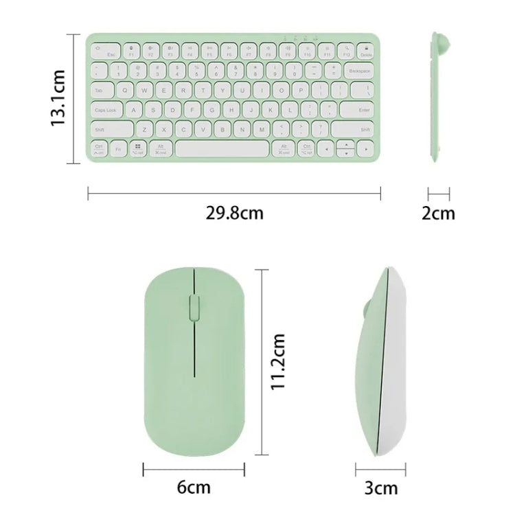 B087 2.4G Portable 78 Keys Dual Mode Wireless Bluetooth Keyboard And Mouse, Style: Keyboard Pink - Wireless Keyboard by buy2fix | Online Shopping UK | buy2fix