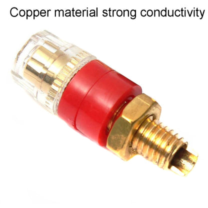 Small Copper Transparent Audio Column M6 Crystal Banana Holder Terminal Block(Red) - Audio Adapter by buy2fix | Online Shopping UK | buy2fix