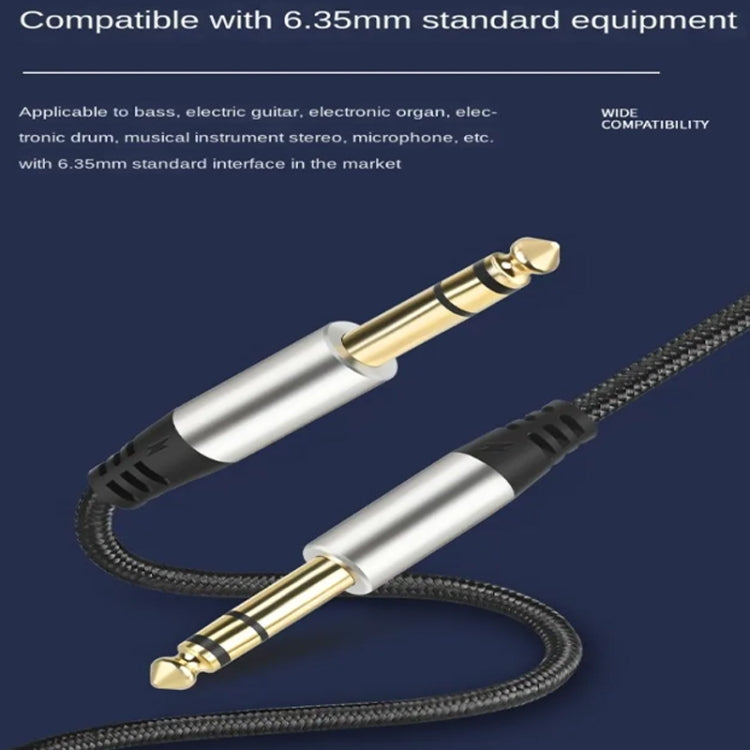 10m Audio Mixing Console Amplifier Drum Connection Cable 6.35MM Male To Male Audio Cable 28AWG OD4.0MM(Silver) - Microphone Audio Cable & Connector by buy2fix | Online Shopping UK | buy2fix