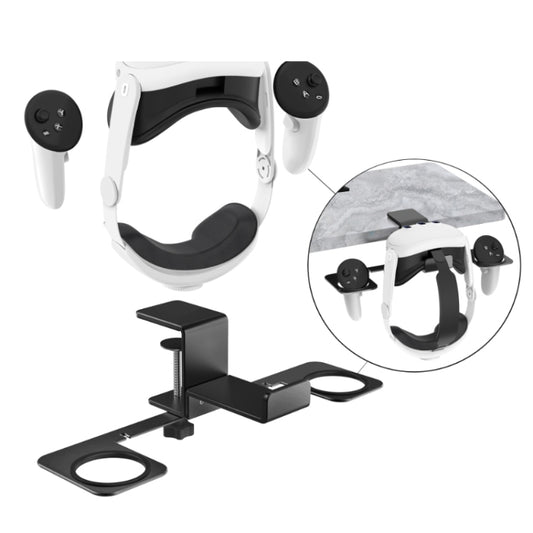For Meta Quest 2/3/Pro Table-Side Stand Aluminum Alloy VR Storage Bracket(Black) - VR Accessories by buy2fix | Online Shopping UK | buy2fix