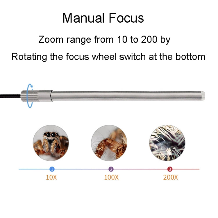 Teslong MS100 200X Magnification Adjustable Focus USB Microscope Phone And Computer HD Electronic Microscope - Digital Microscope by Teslong | Online Shopping UK | buy2fix