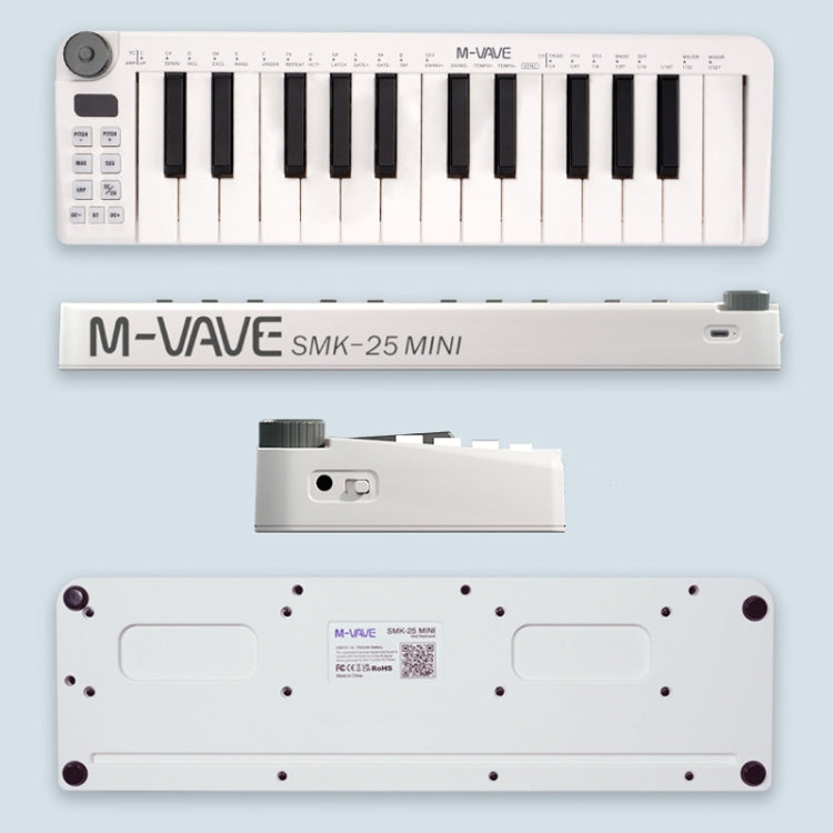 M-VAVE SKM-25MINI Digital Electronic Piano 25 Key Musical Instrument MIDI Keyboard Controller - Keyboard Instruments Accessories by M-VAVE | Online Shopping UK | buy2fix