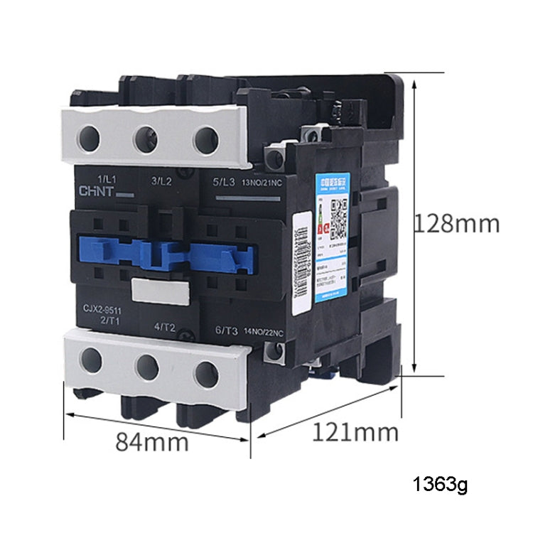 CHNT CJX2-9511 95A 220V Silver Alloy Contacts Multi-Purpose Single-Phase AC Contactor - Relays by CHNT | Online Shopping UK | buy2fix