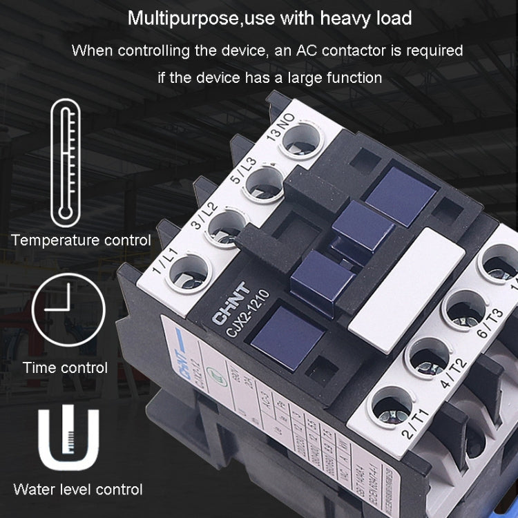 CHNT CJX2-8011 80A 220V Silver Alloy Contacts Multi-Purpose Single-Phase AC Contactor - Relays by CHNT | Online Shopping UK | buy2fix