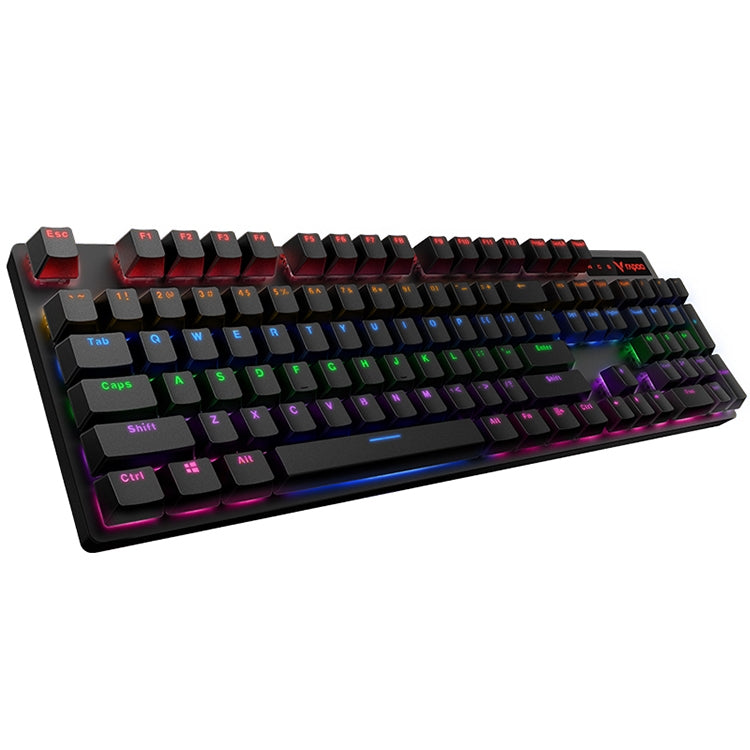 Rapoo V500 PRO Mixed Light 104 Keys Desktop Laptop Computer Game Esports Office Home Typing Wired Mechanical Keyboard(Black Shaft) - Wired Keyboard by Rapoo | Online Shopping UK | buy2fix