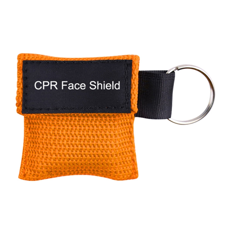 CPR Emergency Face Shield Mask Key Ring Breathing Mask(Orange) - Security by buy2fix | Online Shopping UK | buy2fix