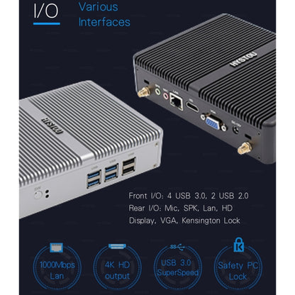 HYSTOU H2 Windows / Linux System Mini PC, Intel Core I5-7267U Dual Core Four Threads up to 3.50GHz, Support mSATA 3.0, 8GB RAM DDR3 + 256GB SSD 500GB HDD (White) - Computer & Networking by HYSTOU | Online Shopping UK | buy2fix